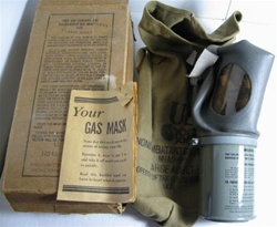 Unissued U.S. MIA2-I-I Adult Civilian Noncombatant Gas Mask Complete W/ Box