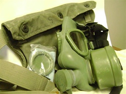 Desert Storm Iraqi Army M-59 Gas Mask, Filter and Canister