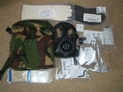 Unissued British Army Issue S10 Respirator, Haversack w/ Extras