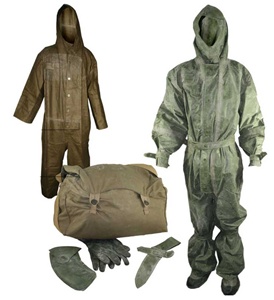 Czech Army NBC Chemical Suit Set with Carry Bag