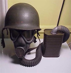 Original US ARMY WWII M1 Series Gas Mask