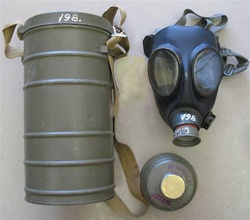 WW II German Leder-B Gas Mask Respirator